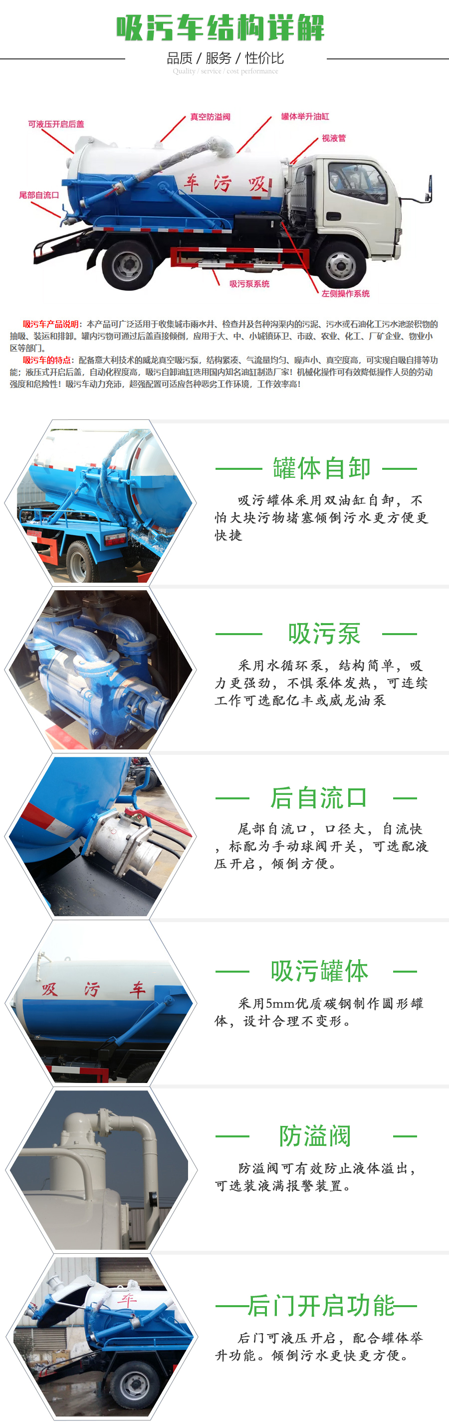 国六凯马3方吸粪车